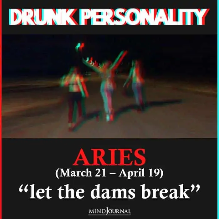 drunk personality aries