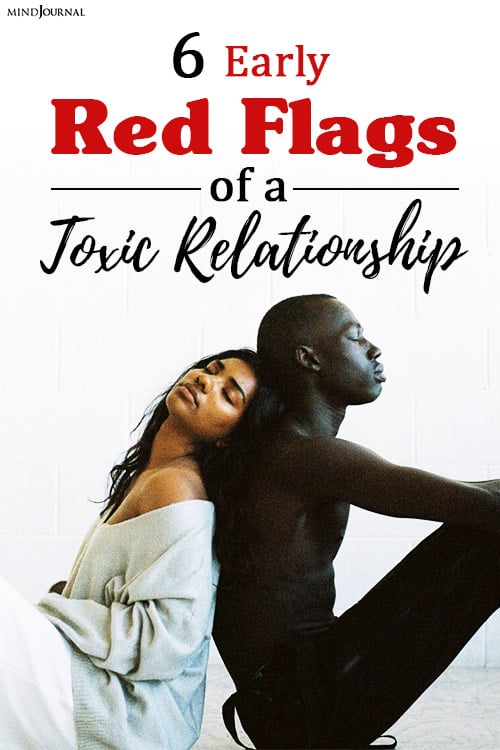 early red flags of a toxic relationship pin