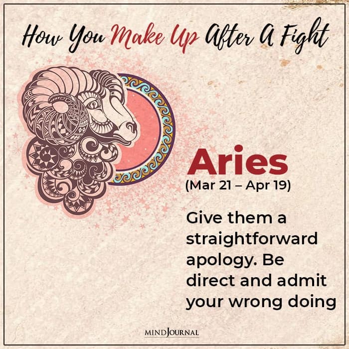 how to make up after a fight with each zodiac sign aries