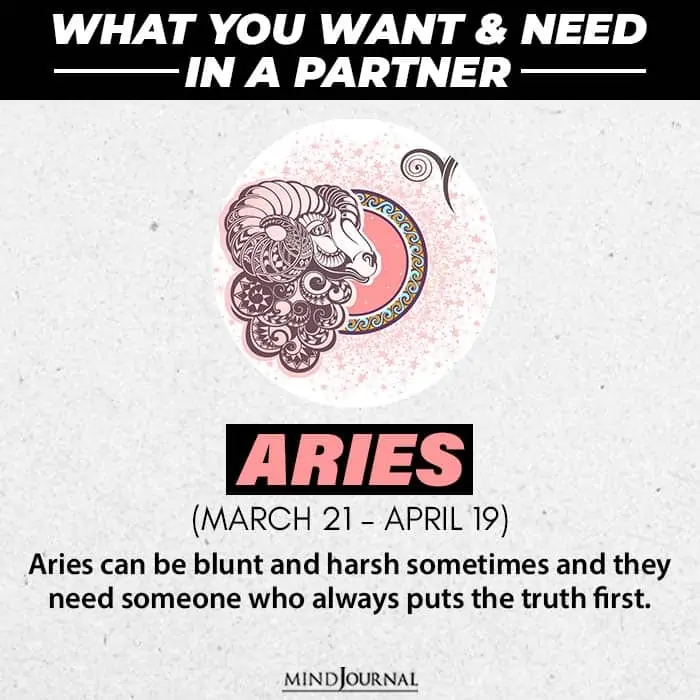 What do you need in your partner aries