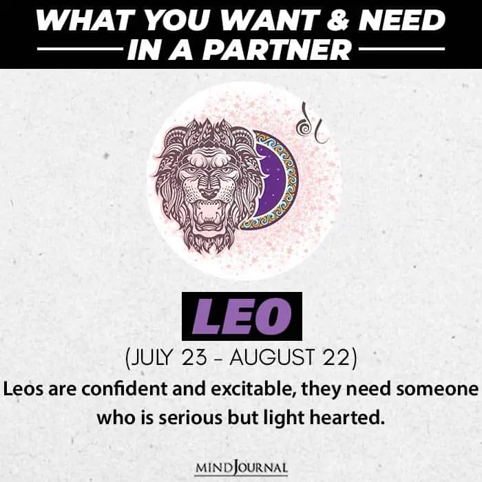 What do you want in your partner based on your zodiac sign Leo