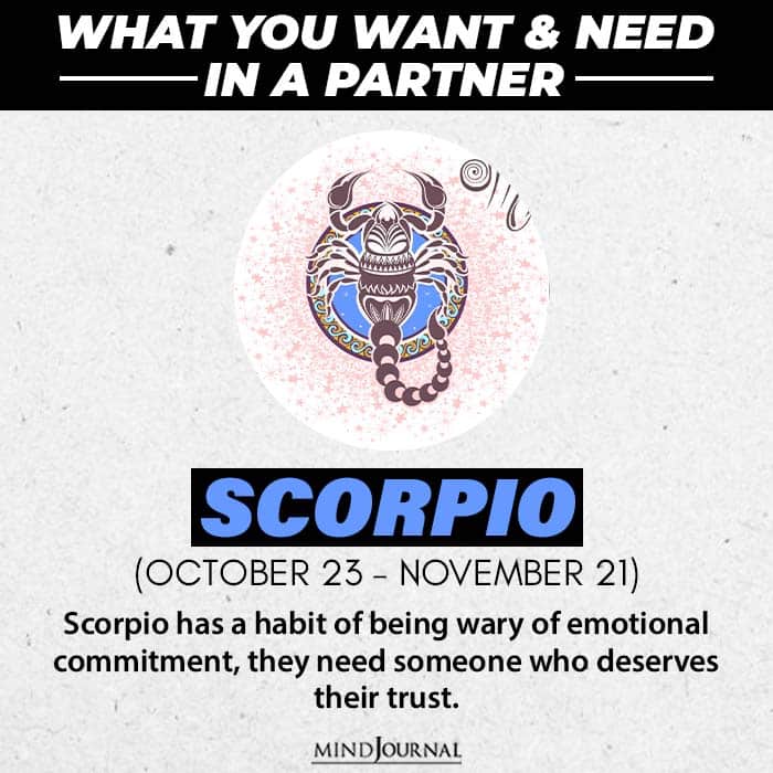 one thing partner needs scorpio