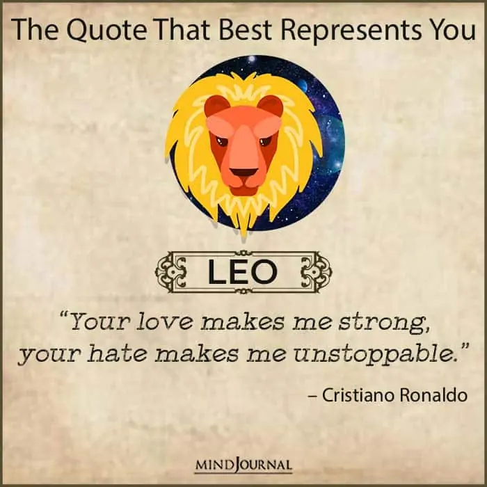 quote that best represents you leo