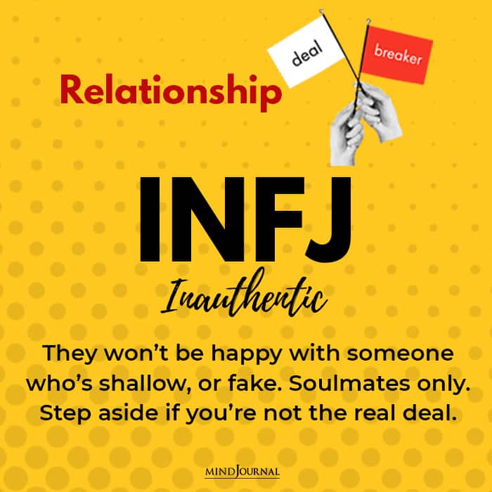 relationship deal breaker infj inauthentic