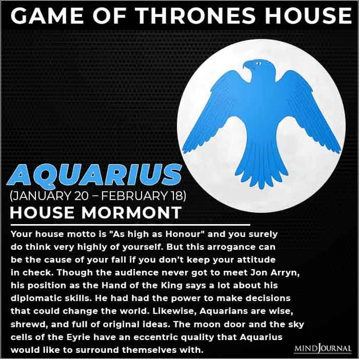 the game of thrones house aquarius