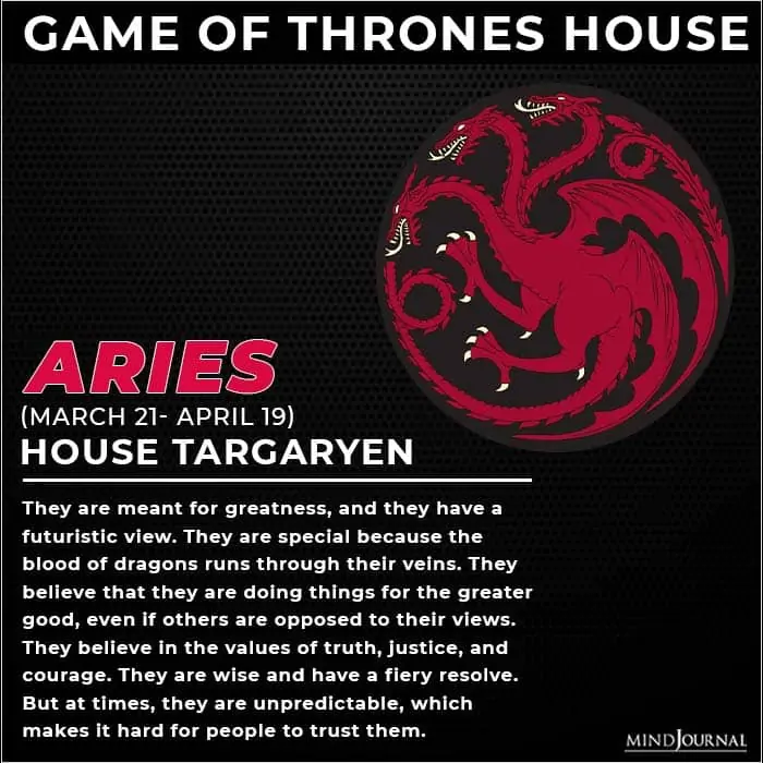 the game of thrones house aries