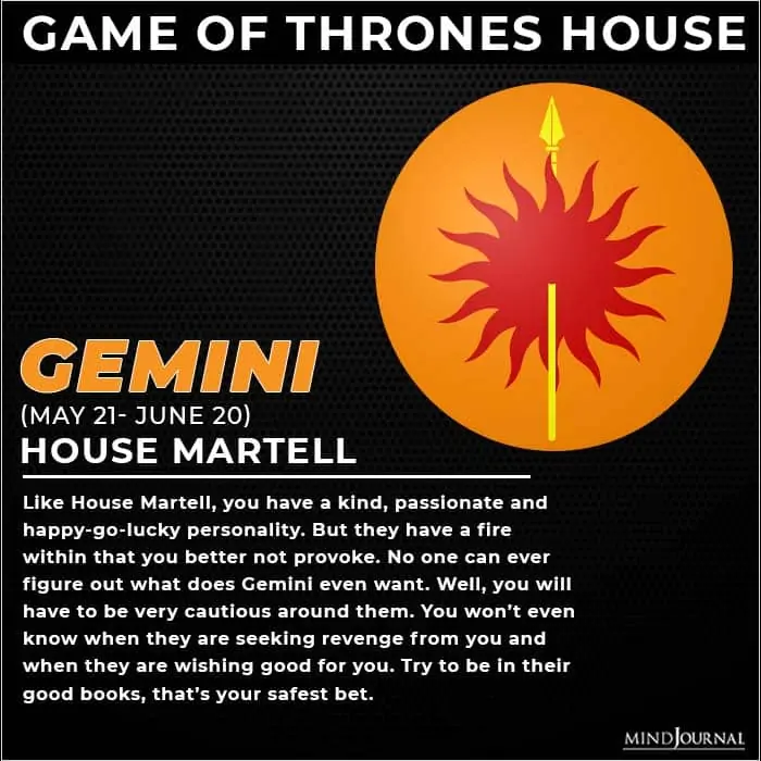 the game of thrones house gemini