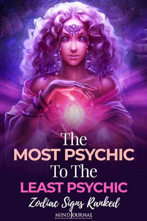 the most psychic to the least psychic  zodiac signs ranked pin