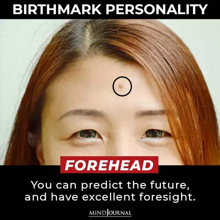 what does your birthmark say about you forehead