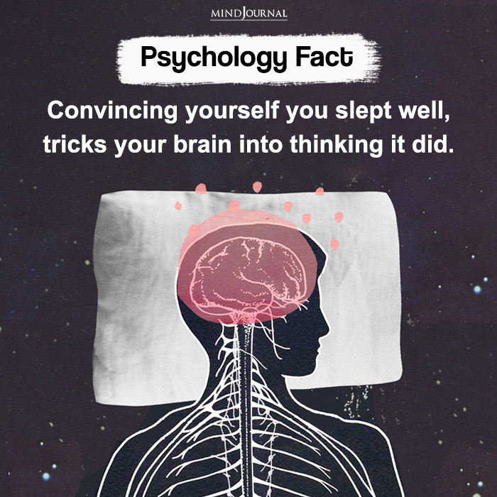 Convincing yourself you slept well