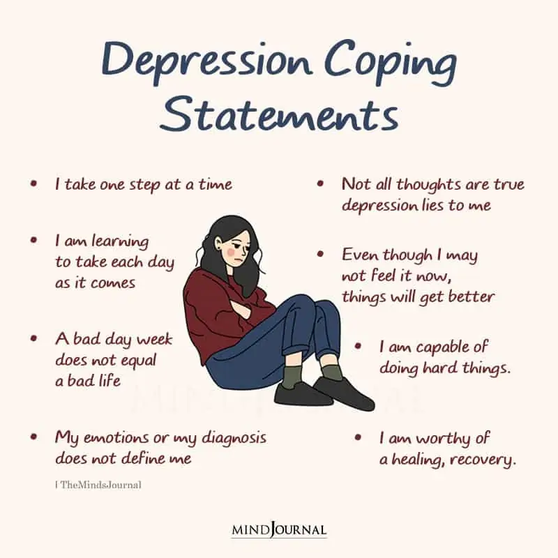 Depression coping statements.