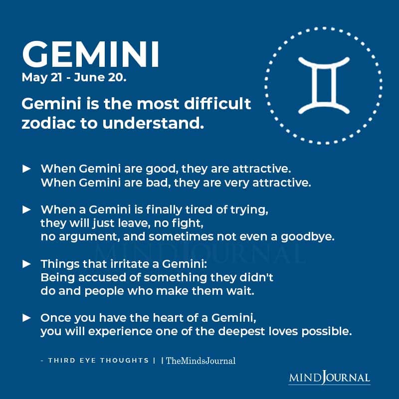Gemini Is the Most Difficult Zodiac To Understand