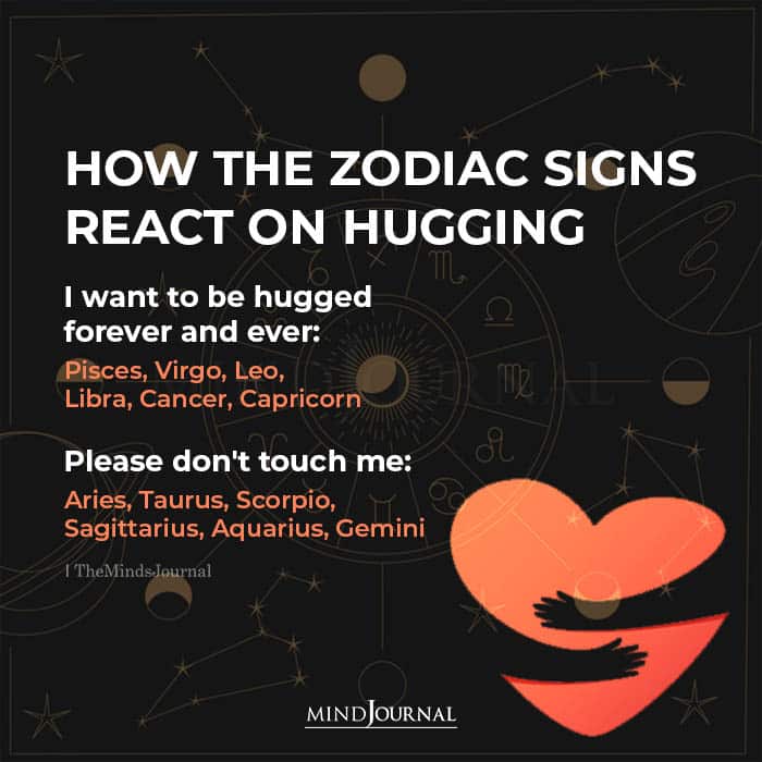 How The Zodiac Signs React On Hugging