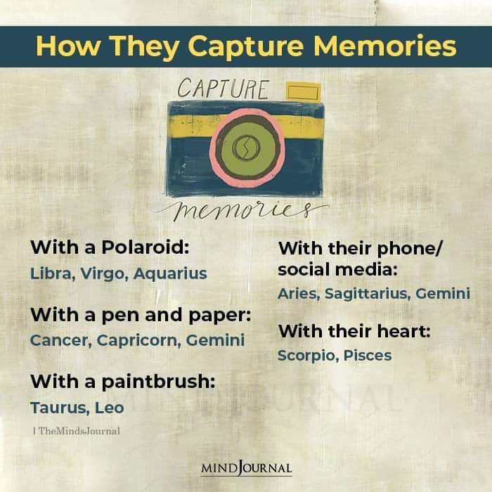 How Zodiac Signs Capture Memories