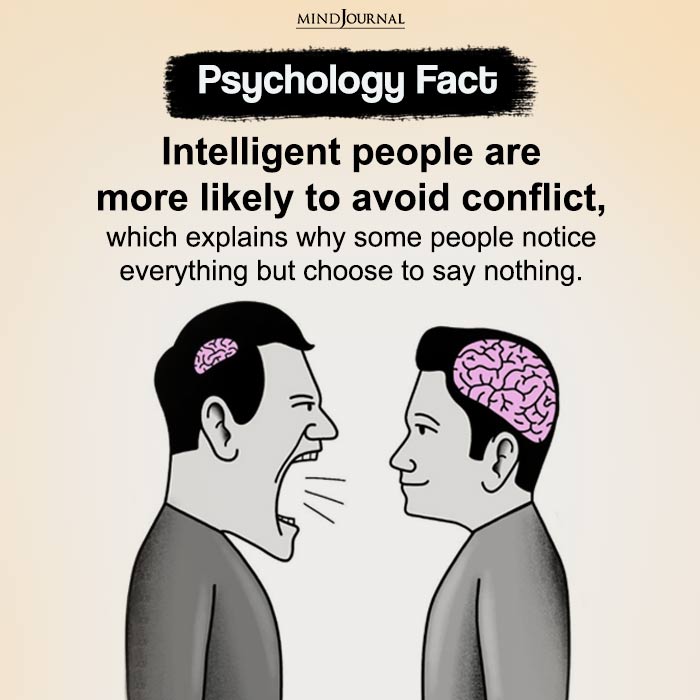 Intelligent people are more likely to avoid conflict