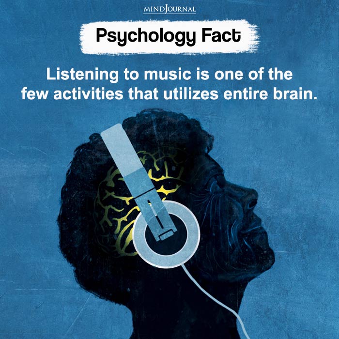 Listening to music is one of the few activities