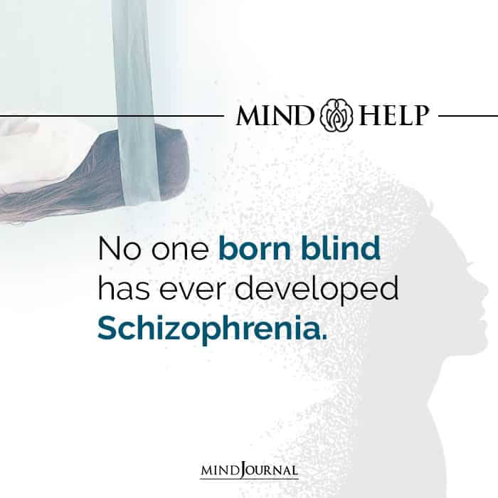 No One Born Blind Has Ever Developed Schizophrenia