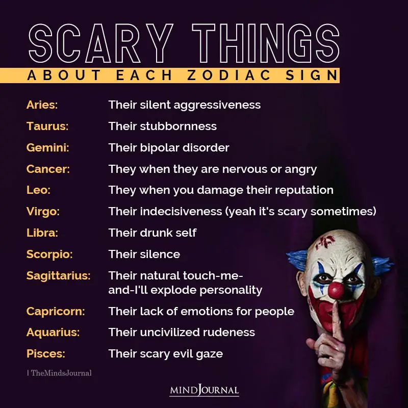 Scary Things About Each Zodiac Sign