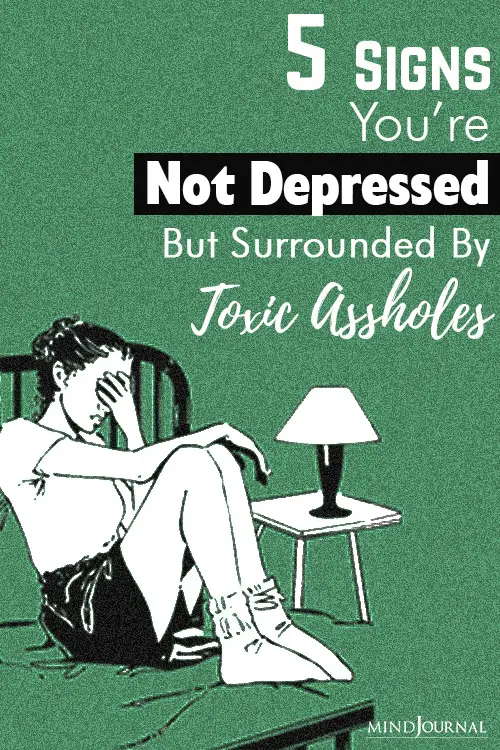 Signs You Are Not Depressed, But Surrounded By Toxic Assholes Pin