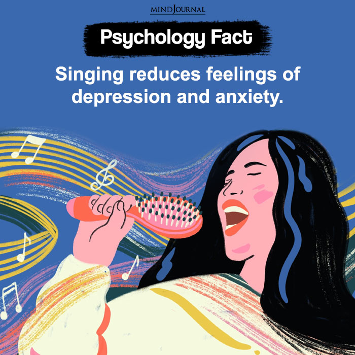 Singing reduces feelings of depression