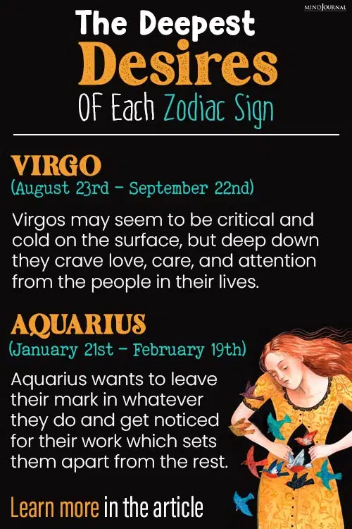 what is your deepest desire according to your zodiac sign