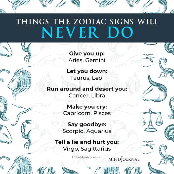 Things The Zodiac Signs Will Never Do