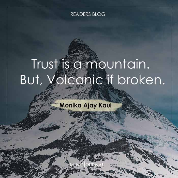 Trust is a mountain