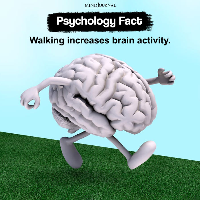 Walking increases brain activity