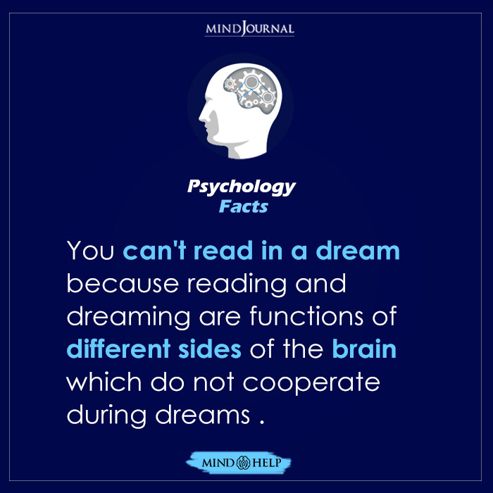 You Can't Read in a Dream