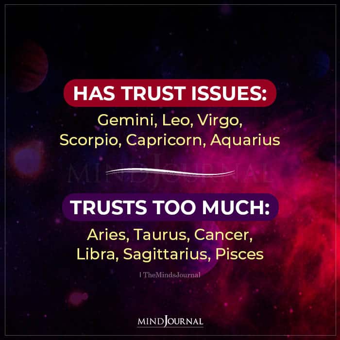 Zodiac Signs Trust Factors