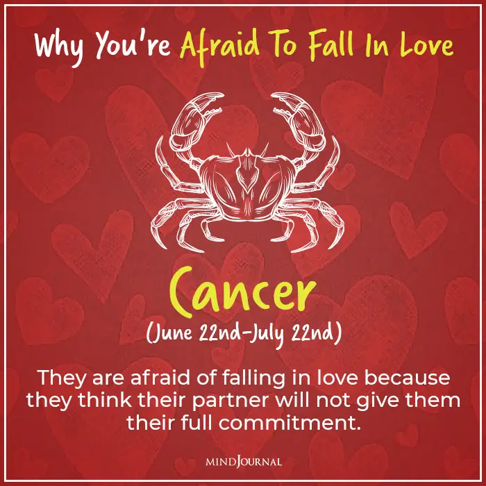 afraid of falling in love cancer