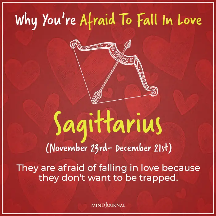 afraid of falling in love sagittarius