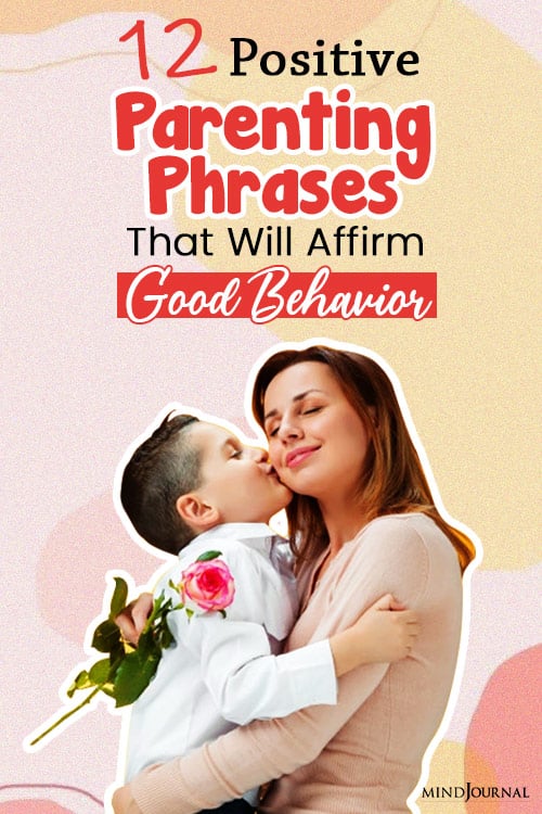 positive parenting phrases to affirm good behavior pin