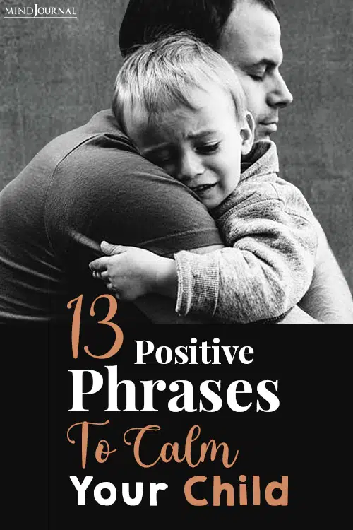 positive phrases to calm your child pin