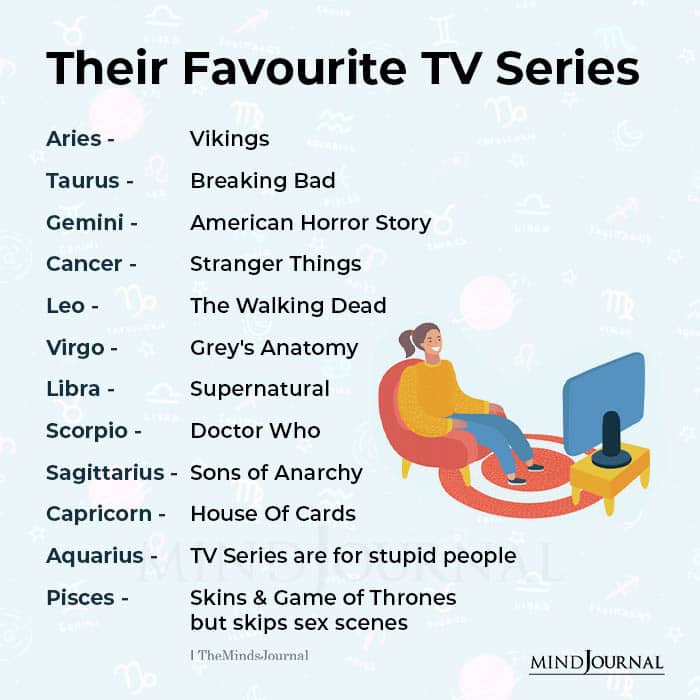 the signs and their favourite tv series