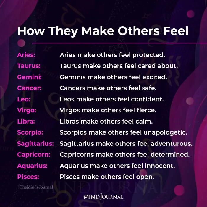 zodiac signs make others feel