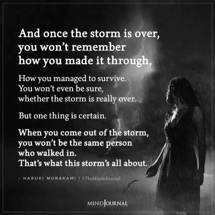 And Once The Storm Is Over You Wont Remember