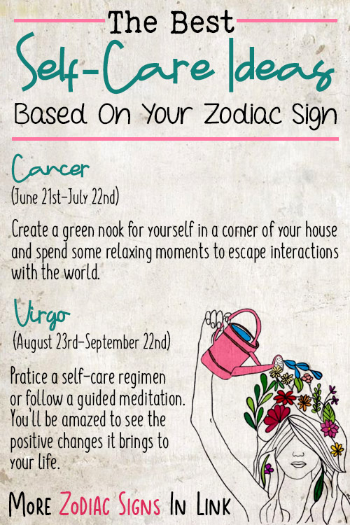 Best SelfCare Ideas Based Zodiac Sign pin