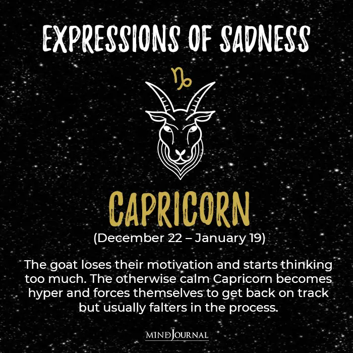 Expressions Of Sadness Capricorn