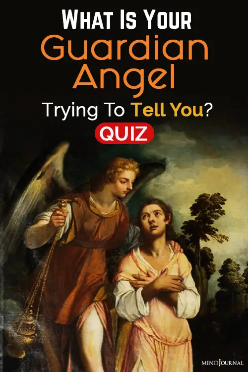 Guardian Angel Trying Tell You quiz pin