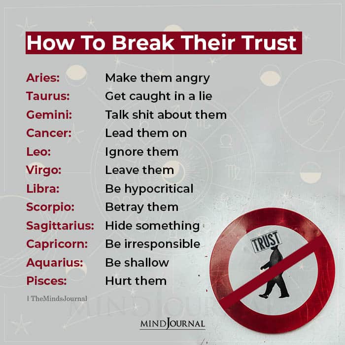 How To Break The Zodiac Signs Trust