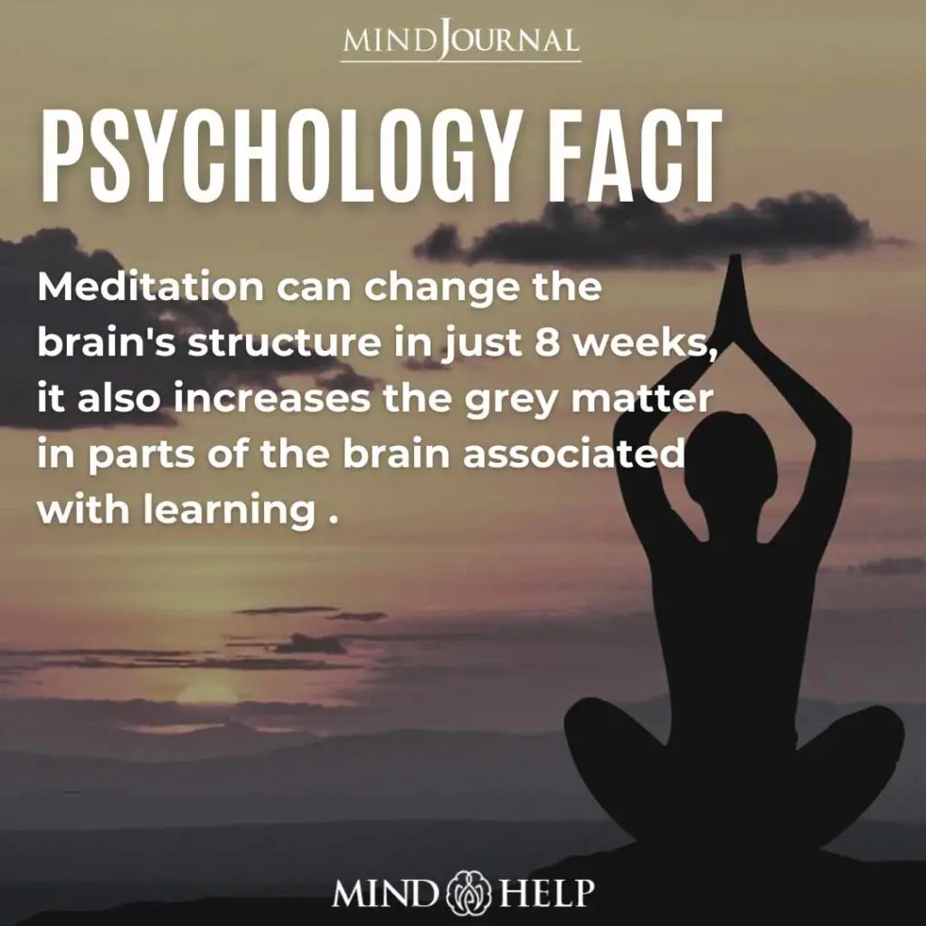 Meditation can change the brain's structure.