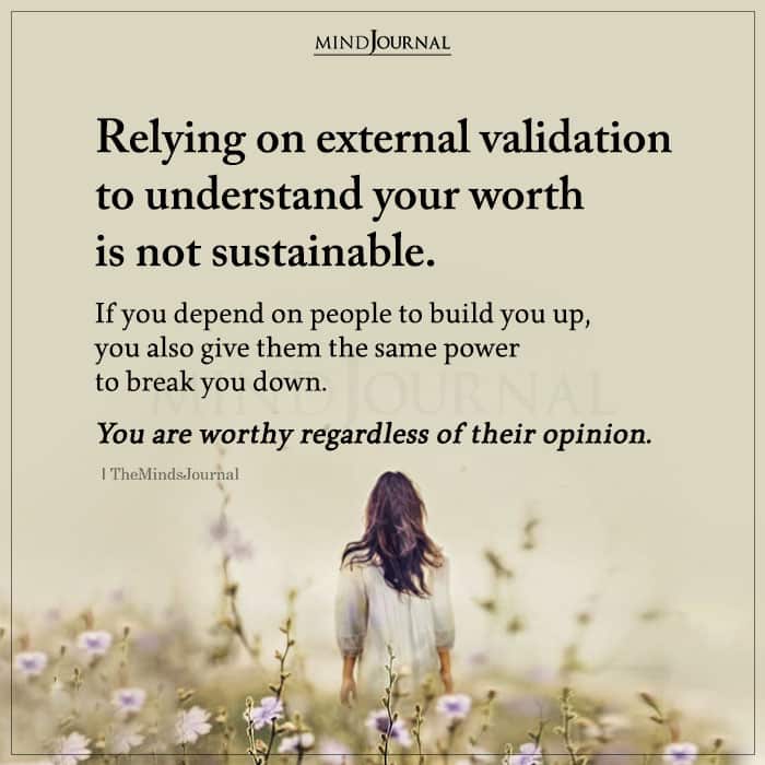 Relying On External Validation To Understand