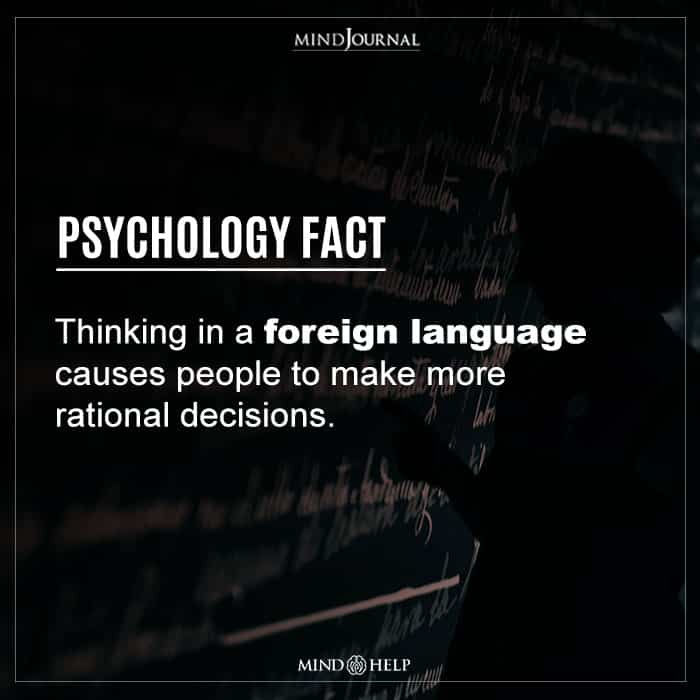 Thinking in a foreign language