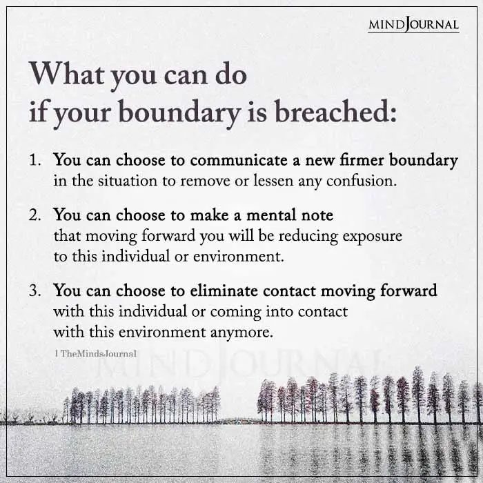 What You Can Do If Your Boundary Is Breached