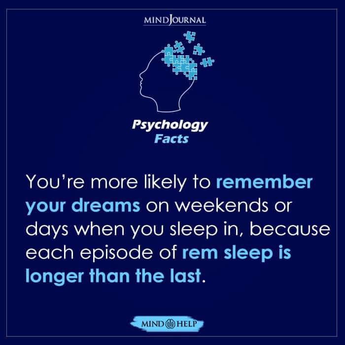You’re More Likely To Remember Your Dreams On Weekends