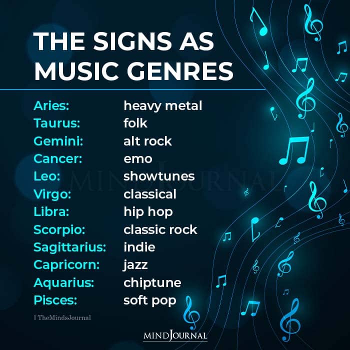 Zodiac Signs As Music Genres