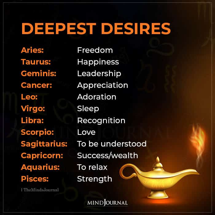 Zodiac Signs Deepest Desires