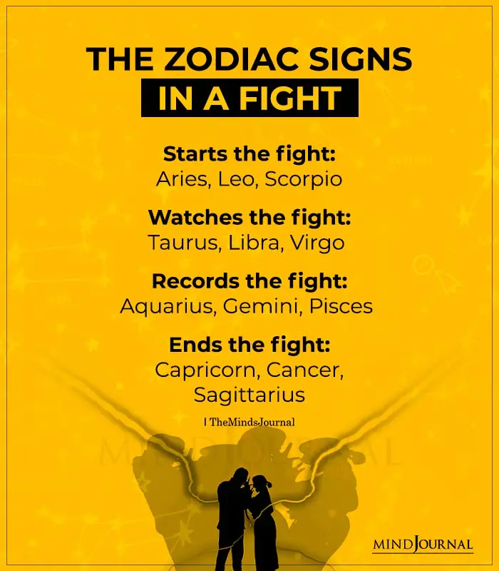 Zodiac Signs In A Fight