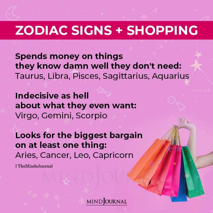 Zodiac Signs and Shopping